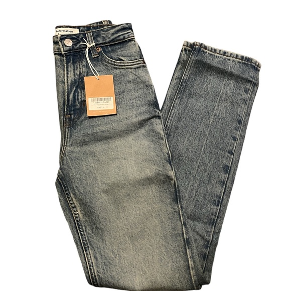 Reformation Liza Ultra High Rise Straight Jeans - Picture 3 of 8